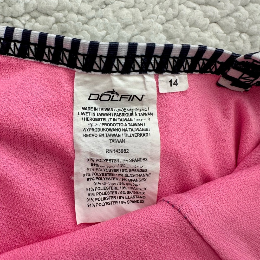 Girls Uglies by Dolfin Swimwear Size 14 One Piece Swimsuit Blue Panda Pattern - Picture 5 of 5